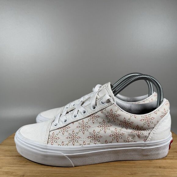 Vans Off The Wall Classic Old Skool Casual Shoes White Women's 7.5 - Picture 3 of 8